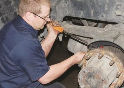 this image shows truck brake service in Youngstown, OH